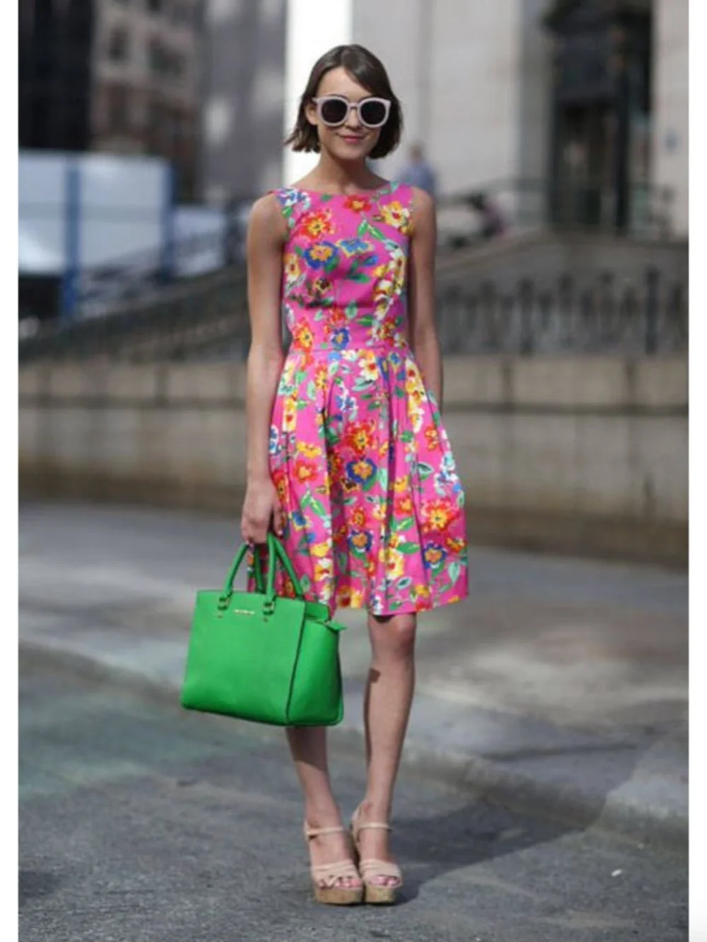 Kate Spade Sonja Pink Floral Pleated Dress Women’s Size 8